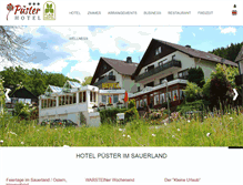 Tablet Screenshot of hotel-puester.de